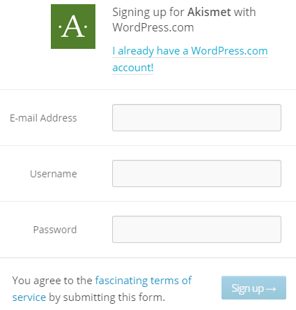 Регистрация на WordPress.com