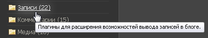 Всплывающее описание рубрики