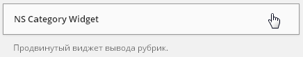 NS Category Widget