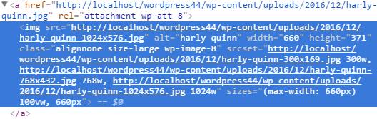Исходный код медиафайла в WordPress 4.4